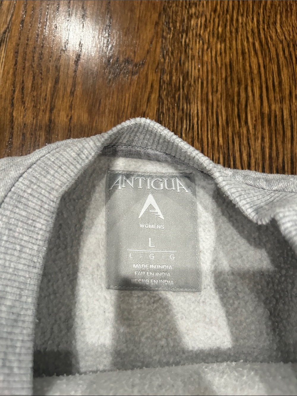 Phillies Gray Crewneck Sweatshirt with Red Satin Logo - Picture 2 of 3